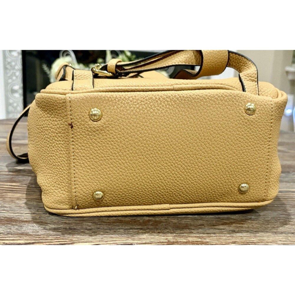 La Terre Golden Tan Vegan Leather Backpack Purse - NWT - Picture 13 of 15